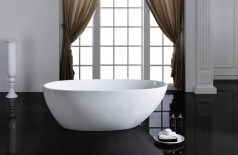 AREZZO design SILK GLOW szabadon álló kád, fényes